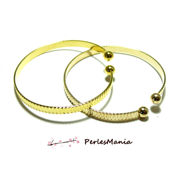 Bracelets jonc Stries metal couleur Doré PS11103228