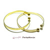 Bracelets jonc Stries metal couleur Doré PS11103228