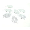 4 Estampes pendentif filigrane GOUTTE VERT PASTEL de 27mm, C3365