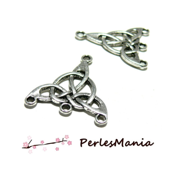 PENDENTIFS, MULTICONNECTEUR,Chandeliers TRIANGLE CETIQUE, Laiton finition ARGENT ANTIQUE