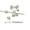 Perles plates intercalaire Coeur 10mm