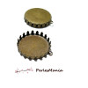 Supports de pendentif rond 25mm bronze  qualité extra H115654