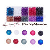 Perles de verre effet Givre 8mm PX1018