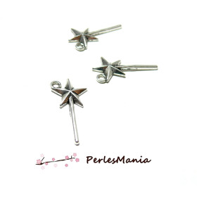 PAX 25 Pendentifs Connecteur  Yoga Healing Sahasrara  Argent Antique PS1195851