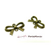 50 pendentif connecteur Joli Noeud Bronze H3504811, DIY 
