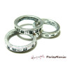 Fournitures pour bijoux: 10 anneaux de jonction chiffre Viel argent  P21314 