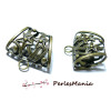 Bélières Accroche Foulard Fleur Bronze
