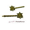 Supports de Barrettes Bob Pin Etoile, Laiton finition Bronze