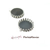 10 Supports de pendentif 20mm griffe attache ronde Bronze