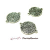 PAX 25 Pendentifs Connecteur Coeur metal couleur Argent Antique PS1199638