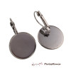 PAX 50 Boucles d'oreille dormeuse Qualité Ronde 18mm metal couleur Argent Platine 1711301732241PP