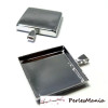 10 Supports de pendentif CARRE en 20mm bord épais attache triangle Argent Platine 