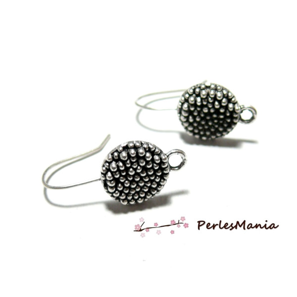 Supports Boucles d'oreille de boucle d'oreille Picot metal ARGENT ANTIQUE