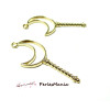 Breloques Pendentifs Sceptre Lune 54mm Doré pour Résine et Fimo