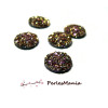 PAX 25 cabochons plat druzy, drusy ronds Bleu 12mm PS11105094