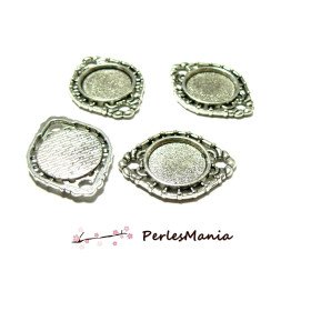 Supports de connecteurs Arty 14mm  Argent Antique PS11105225