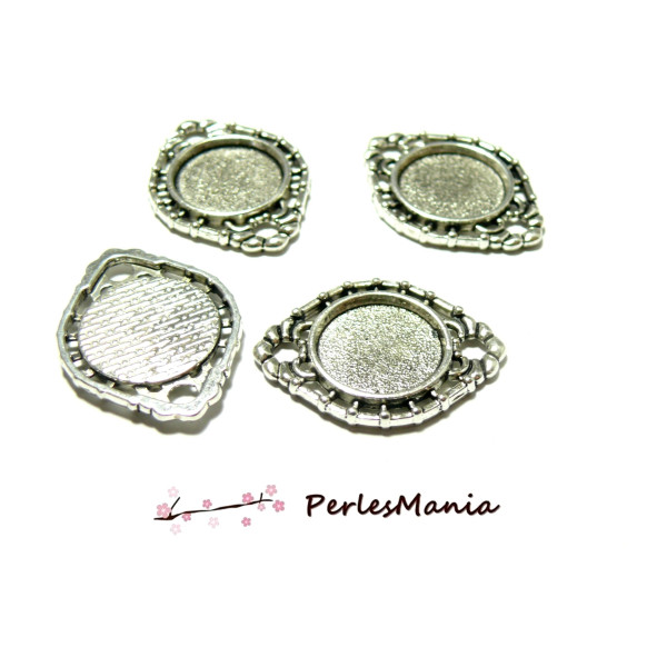 Supports de connecteurs Arty 14mm  Argent Antique PS11105225