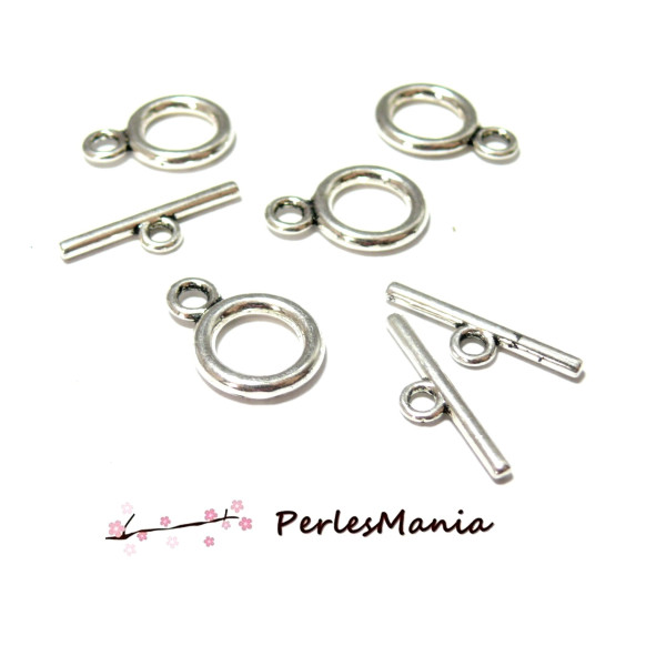 Sets Fermoirs T Toggle 22mm & 19mm – Argent Platine