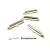 PAX 20 EMBOUTS PINCE TUBES 20mm MIYUKI, TISSAGE, CHAINE A BILLES ARGENT VIF S1166838