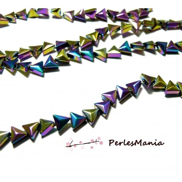 1 fil d'environ 100 perles Hématite Polygone  4mm  metallisé 150711151716