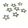 PAX: 20 pendentifs breloques ETOILES  martelé couleur ARGENT PLATINE S1171069
