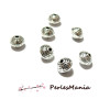 Perles Intercalaires Bicone PM Métal Couleur Argent Antique