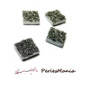PAX 25 cabochons plat druzy, drusy ronds JauneOr  12mm PS11105096