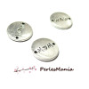 PAX 15 Pendentifs connecteurs Plume couleur Argent Antique PS1105186