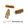 PAX 100 Griffe Pince Attache Ruban  6mm metal Or Rose embouts, serre fils S11129763
