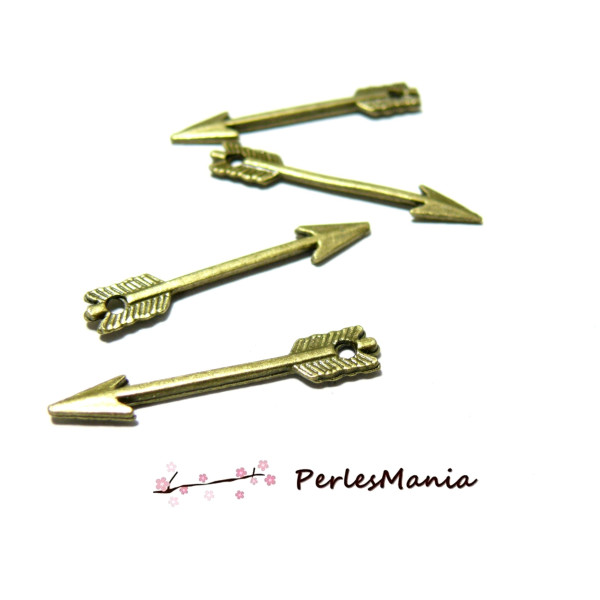 Pendentifs Breloque Flèche 29mm – Métal Couleur Bronze