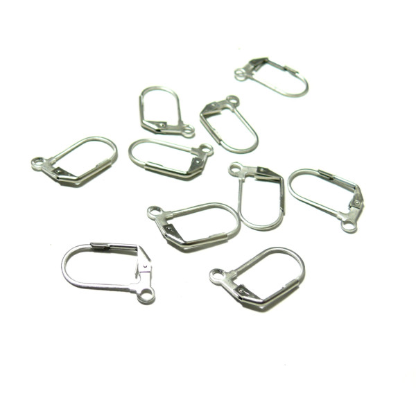 dormeuses  19mm Acier Inoxydable ref 150915165139 ( vous obtiendrez 10 paires )