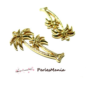 Pendentifs Breloque Grand Palmier Doré 35mm