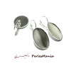 PAX 20 Boucles d'oreille dormeuse Plateau Ovale 18 par 25mm metal couleur Argent Vif 171130173823AV