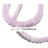 Perles rondes 4mm, imitation Jade Lilas