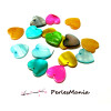 Pendentifs Nacres Pastilles Coeur 13mm Multicolores