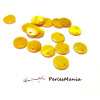 Pendentifs Nacres Pastilles Rondes 13mm Jaune