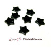 Pendentifs Nacres Pastilles Etoiles 13mm Noire