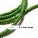 1 fil d'environ 160 perles Rondelles Turquoise reconstituées Couleur Vert 4 par 2mm G10901