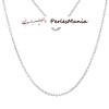 Colliers 43cm Chaîne Maille 2x1.6mm Argent Platine