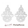 20 ESTAMPES FILIGRANE ARABESQUE GOUTTE  EN ACIER INOXYDABLE 33mm, DIY 