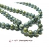 1 fil d'environ 48 perles Jade Mashan Bleu Turquoise mordoré 8mm H23201C