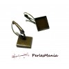 PAX 10 pièces boucle d'oreille Dormeuse Plateau forme Goutte 10 par 14mm Bronze BN1135364