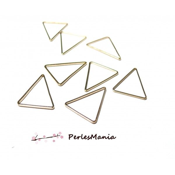 Pendentifs Connecteurs Triangle métal couleur Or 19 par 25mm