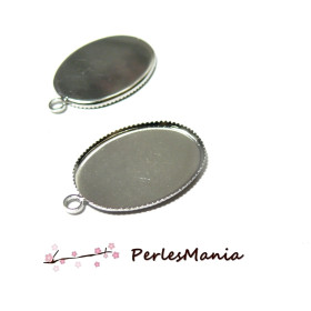 Supports de Pendentif Acier Inoxydable Plateau 18 par 25mm