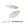 PS110108671 PAX 10 Estampes pendentif  Goutte Argent Platine de 28mm 