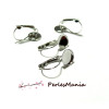 PAX 10 Boucles d'oreille dormeuse Plateau Ovale 18 par 25mm metal couleur Gun metal 171130173823GU