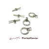 PAX 40 sets fermoirs TOGGLE S11369 toggle metal VIEIL ARGENT, DIY