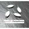 5 sequins médaillons style émaillés Biface Grain de riz Rose pale 5 par 13mm ref 6