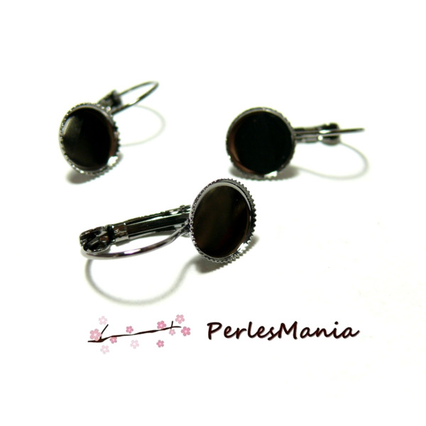 17130170534OR PAX 20 Boucles d'oreille dormeuse Plateau Rond 10mm metal couleur Or Rose