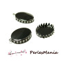 Supports Pendentif Ovale Griffe 13x18mm – Métal Gun Metal